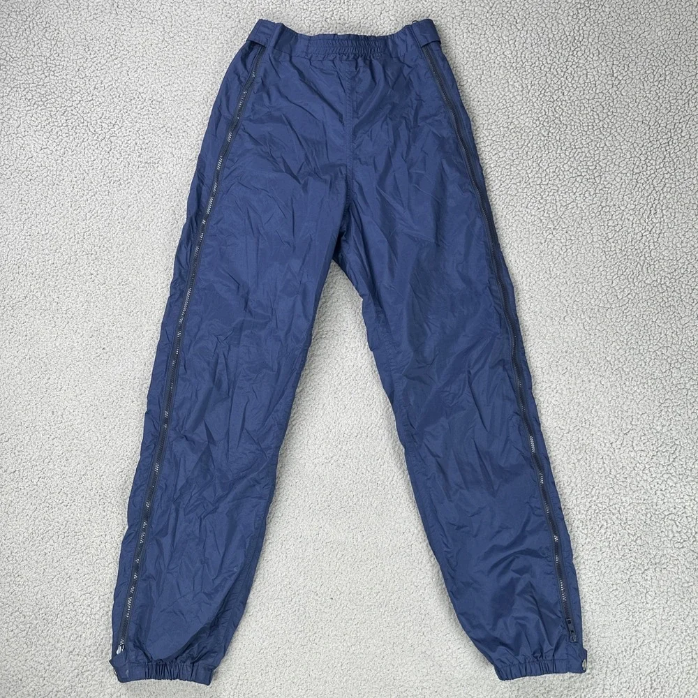 VTG 80s The North Face Gore-Tex Nylon Pants Men Medium Blue Side Zip Made in USA